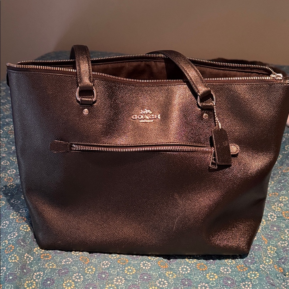 Coach Dark Brown Leather Tote